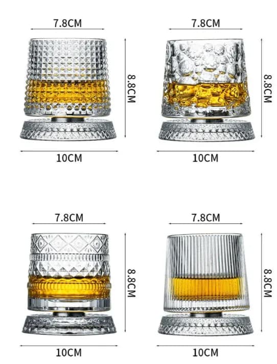 Crystal Diamond Spinner Whiskey Glass 2